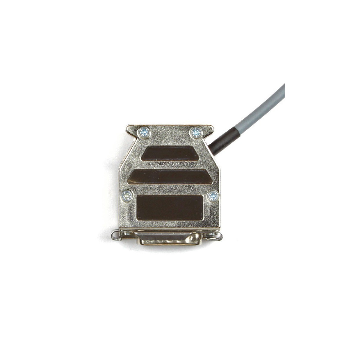 SUB-D 15 connector housing with sliding lock