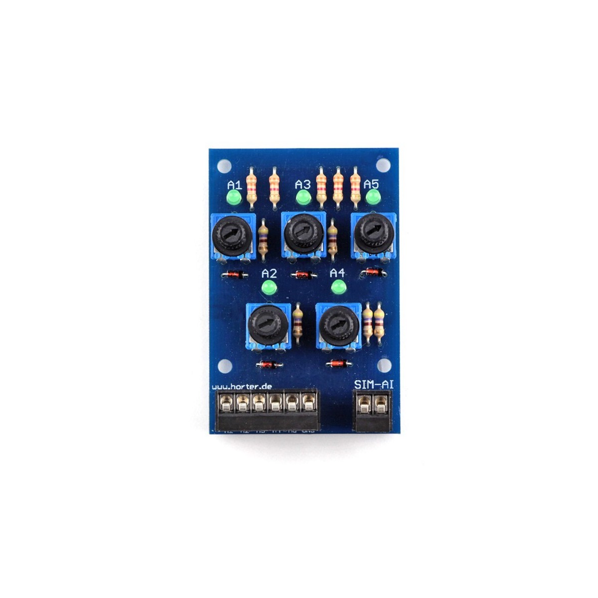 Kit simulator module for 5 analog signals setpoint adjuster