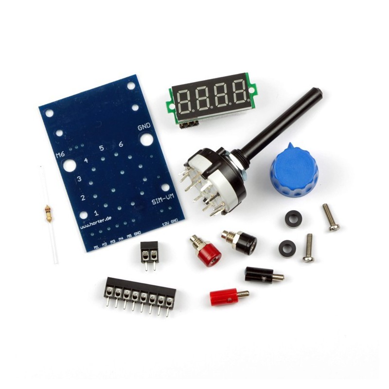 Kit simulator panel-voltmeter for 6 analog values