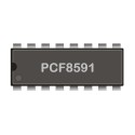 I2C - 8-Bit ADC & DAC PCF8591 DIL 