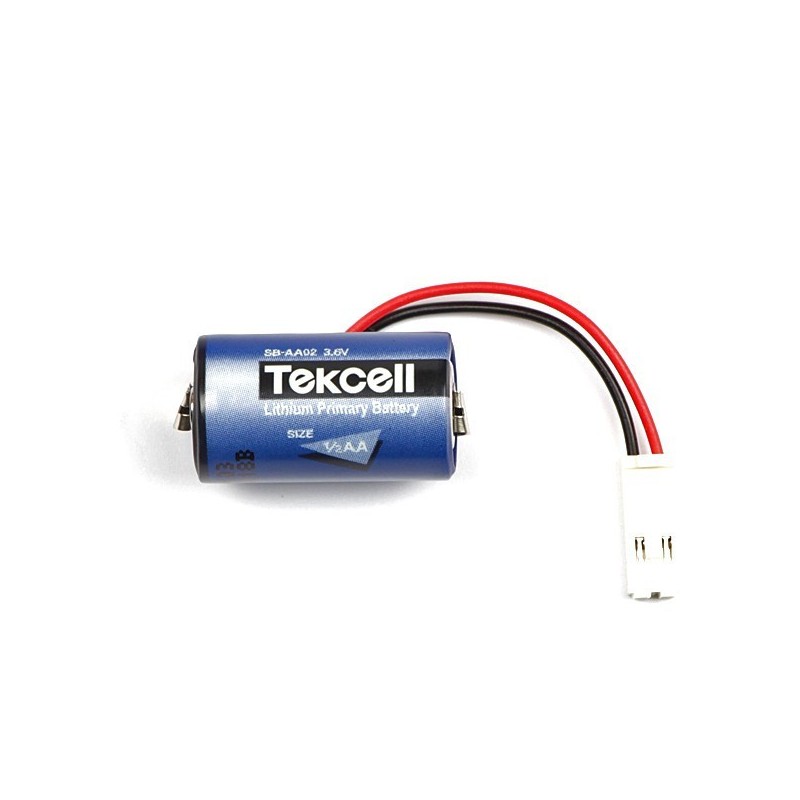 Lithium PLC-battery 1/2 AA 1200 mAh with plug connector