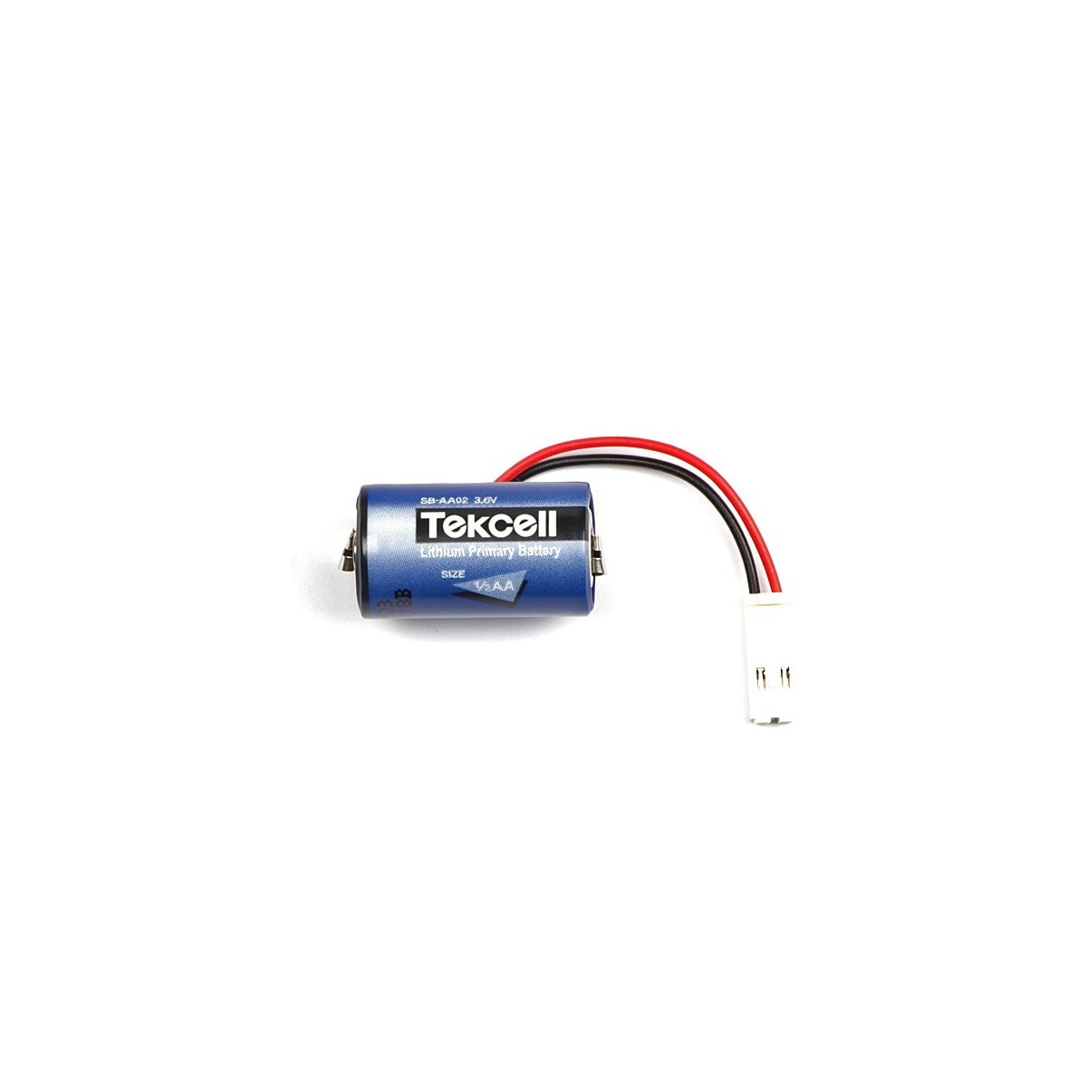 Lithium PLC-battery 1/2 AA 1200 mAh with plug connector